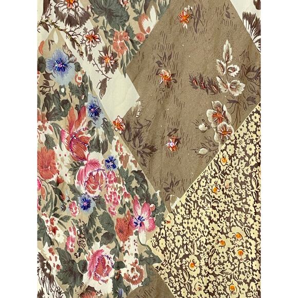 Connected Apparel Y2K Style Beaded Floral Patchwork Midi Dress Size Small Boho - Picture 6 of 6